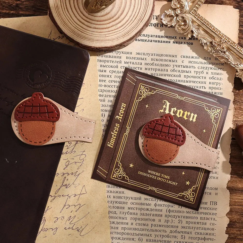 classic leather bookmark with secure closure