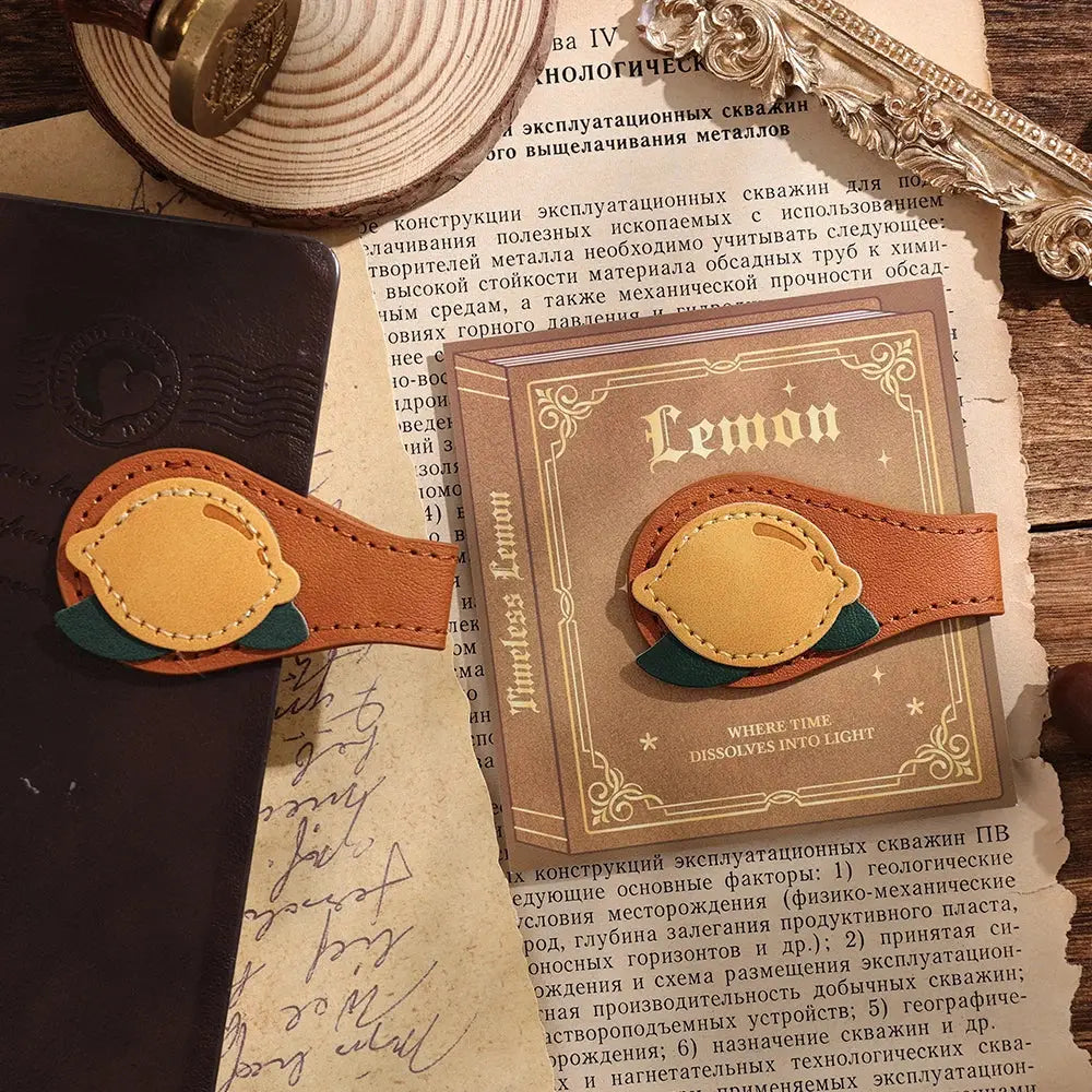 attractive leather bookmark with magnet