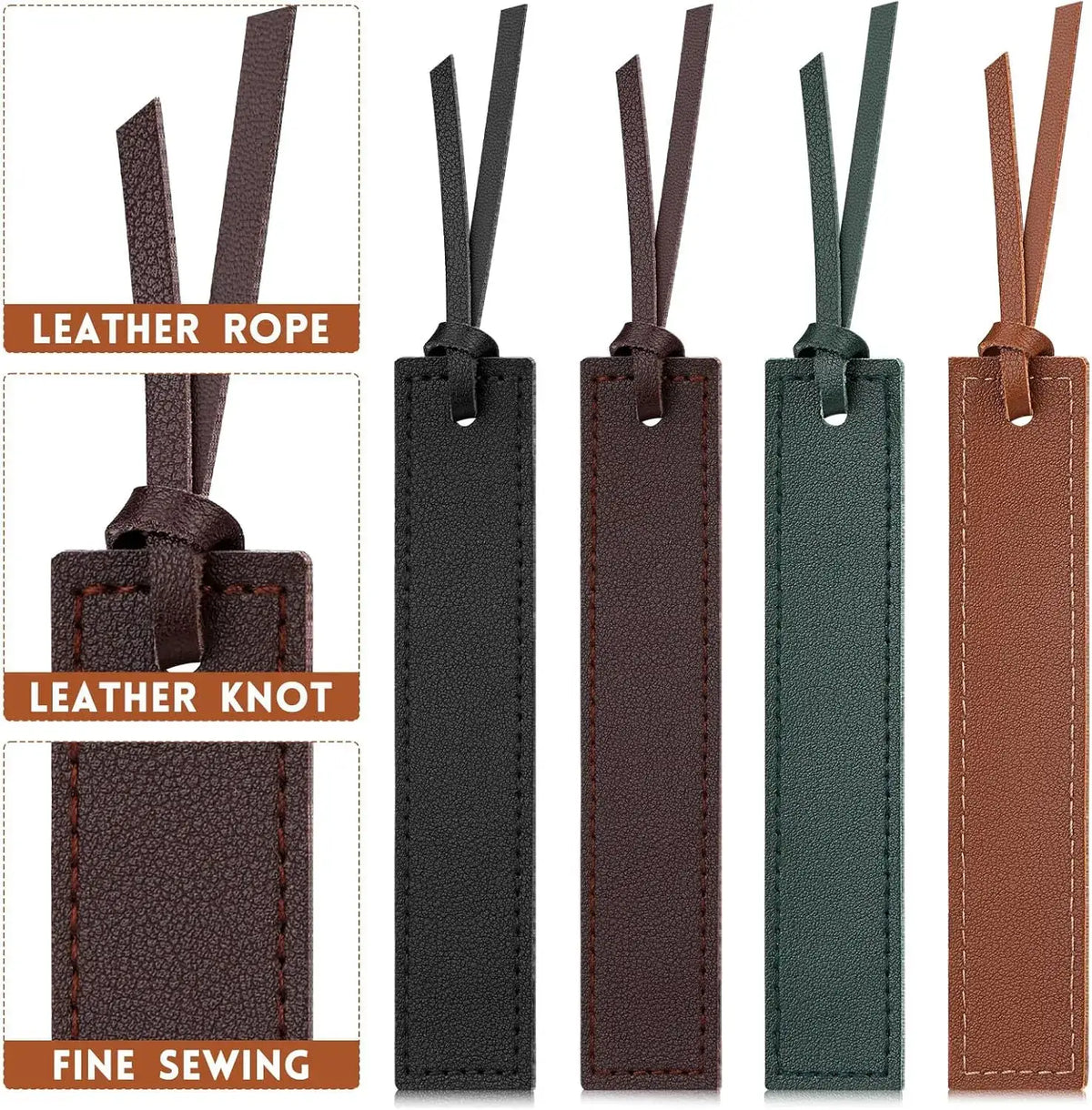 handcrafted leather bookmark with elegant tassel
