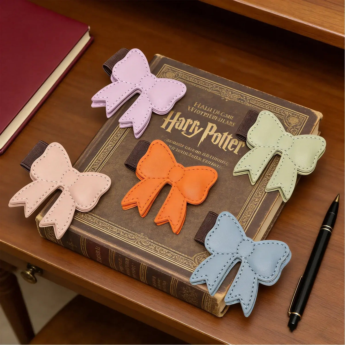 magnetic leather bookmark