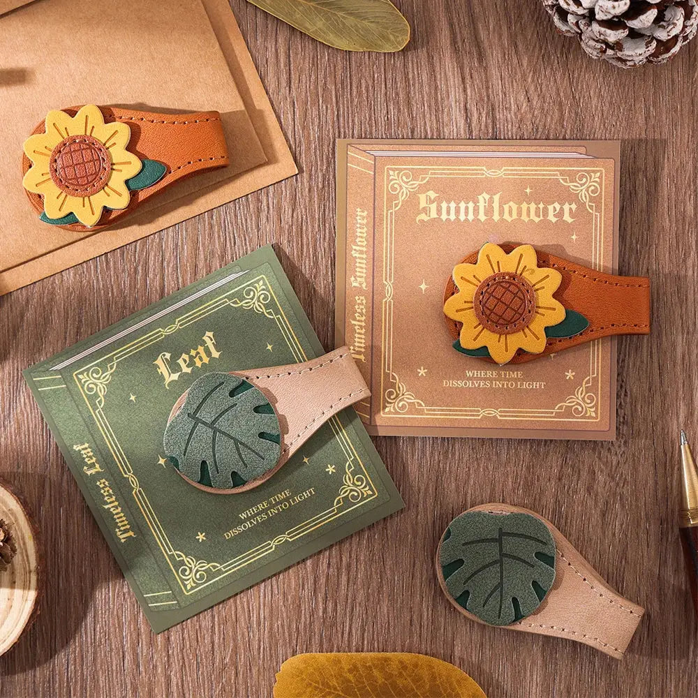 magnetic bookmarks made of leather