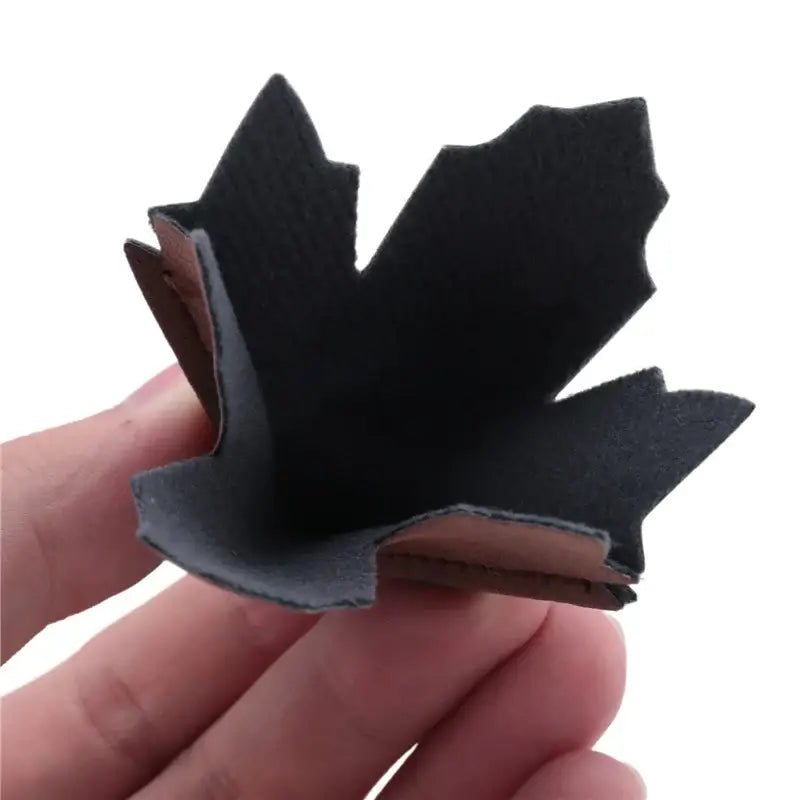 handcrafted maple leaf leather bookmark