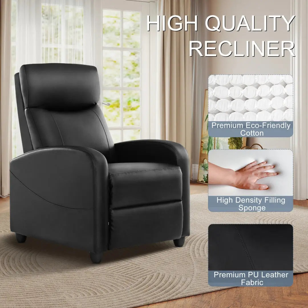 reclining leather reading chair