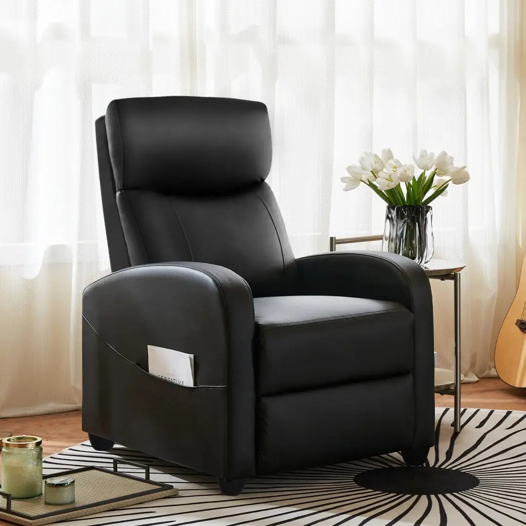 contemporary leather reading chair