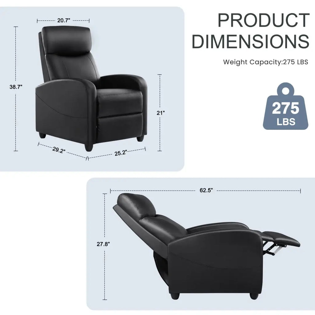 soft leather reclining chair for comfort