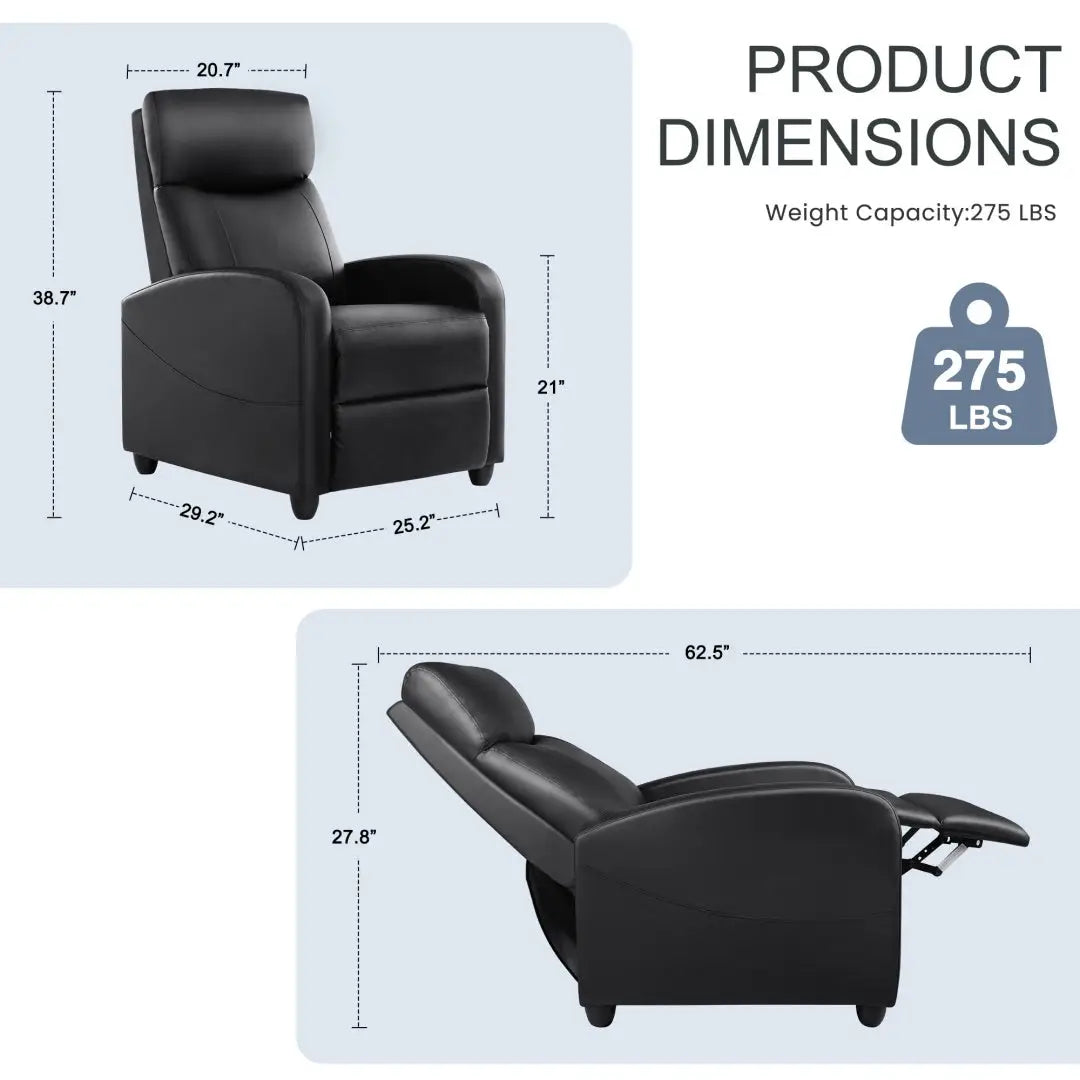 soft leather reclining chair for comfort