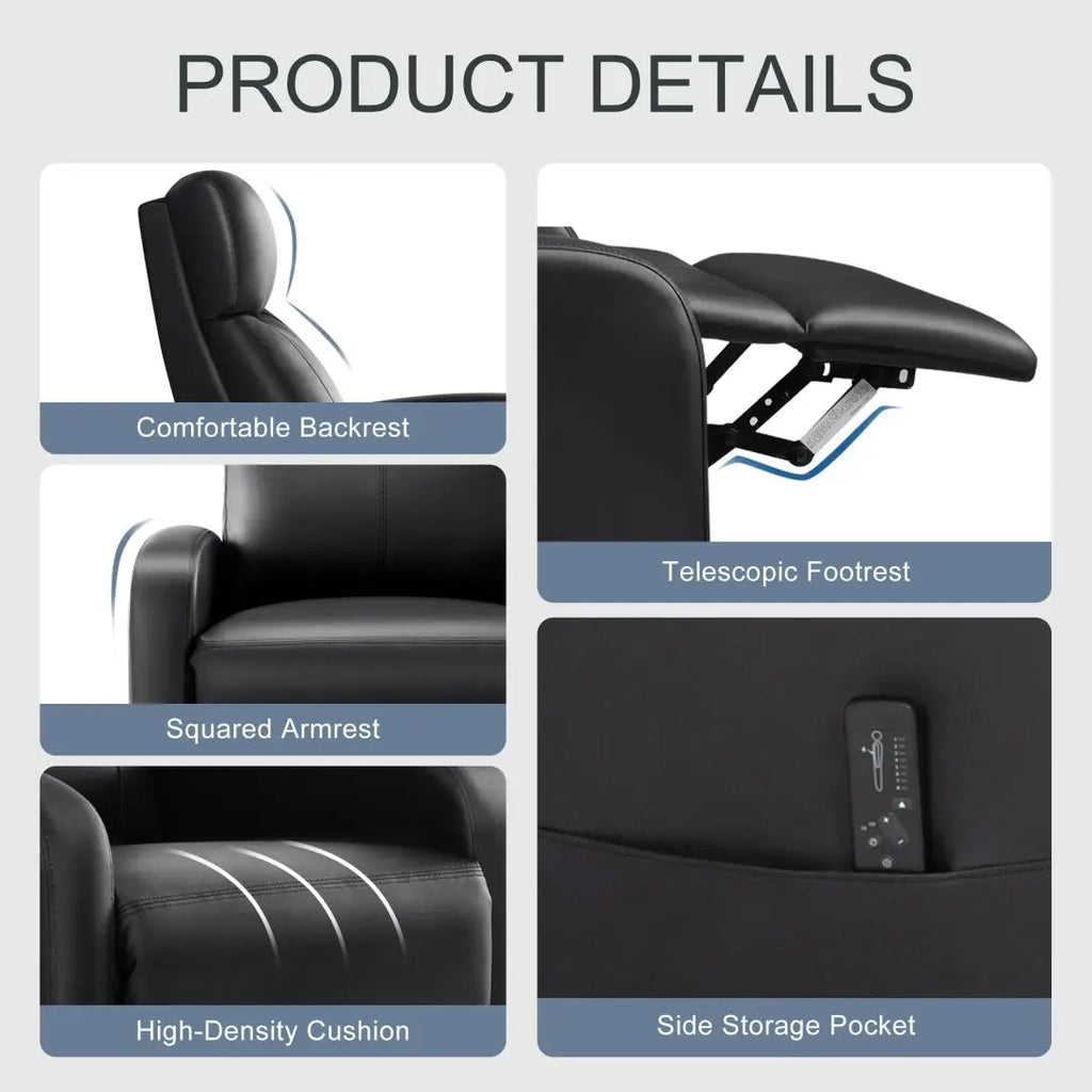 luxurious leather armchair with recliner
