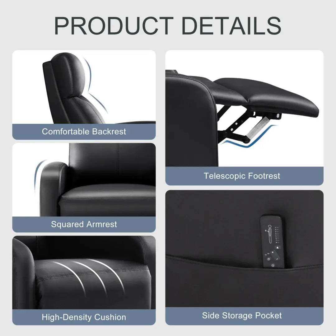 luxurious leather armchair with recliner