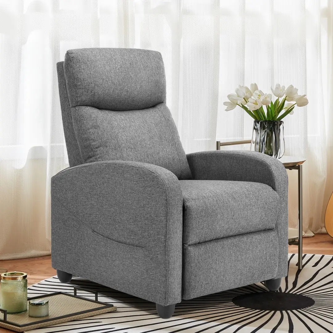 modern reclining chair in leather