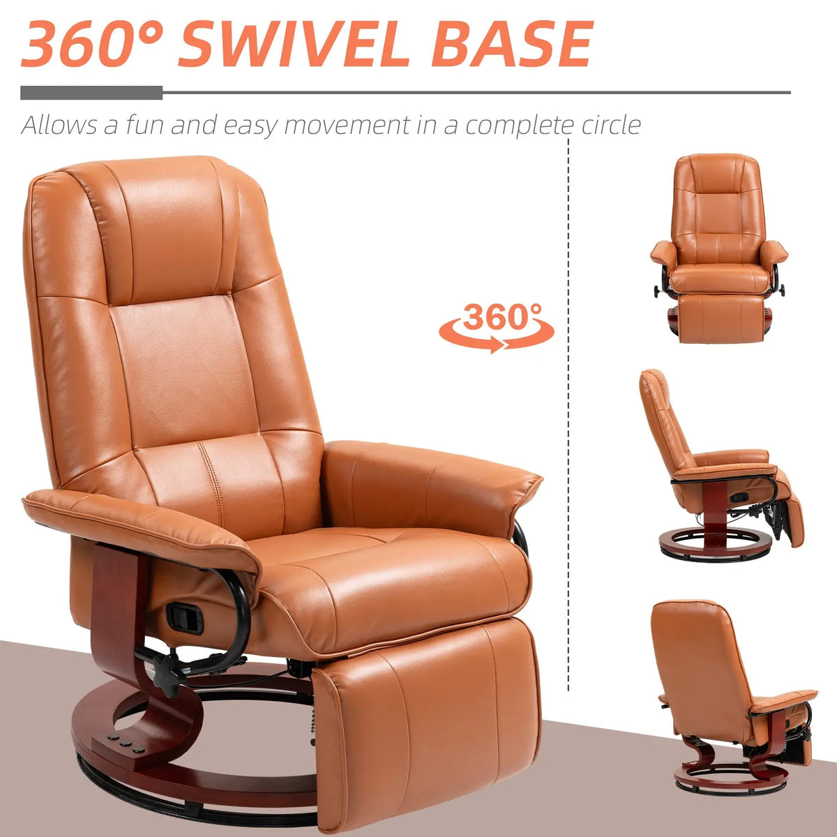 comfortable rotating chair in leather