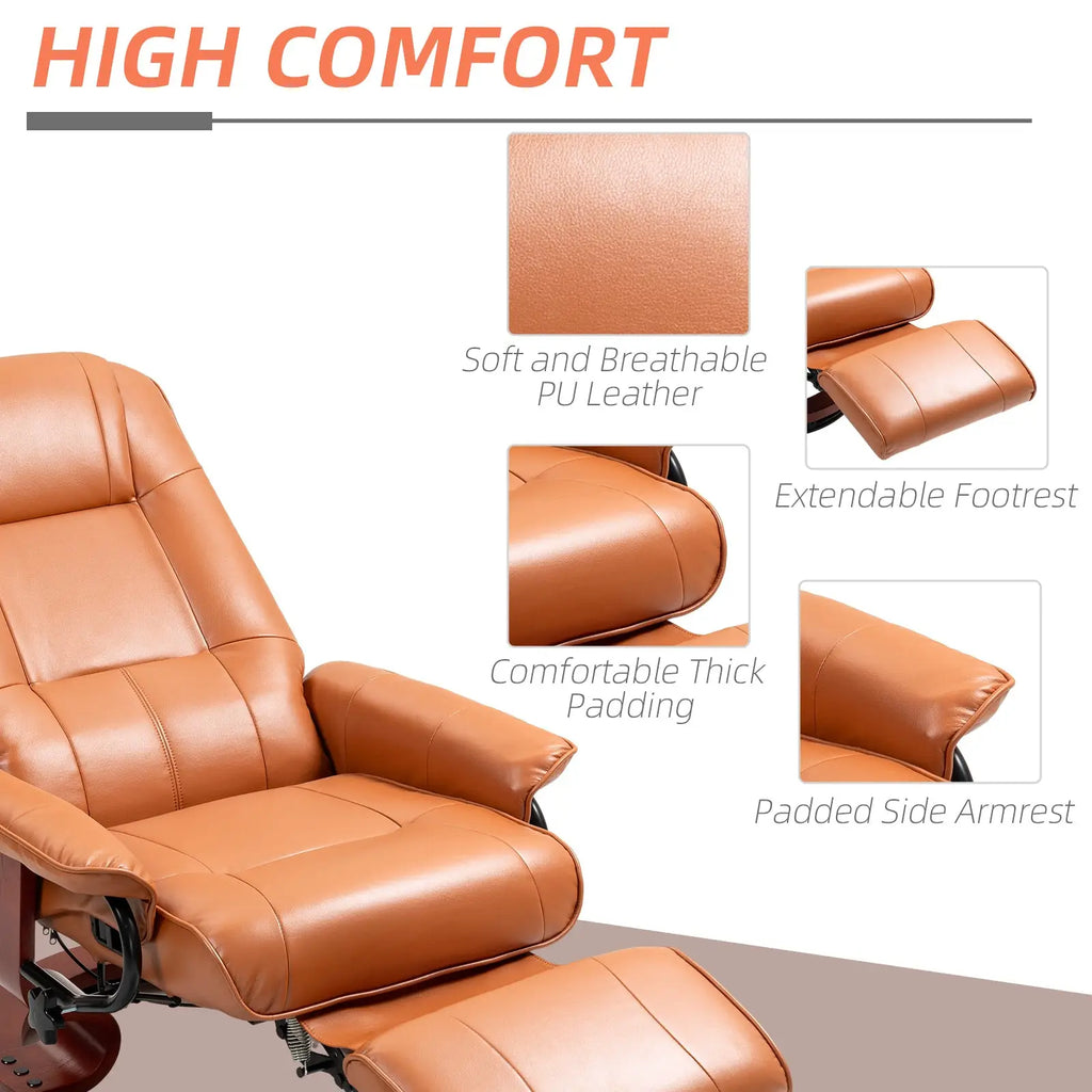 contemporary swivel chair upholstered in leather