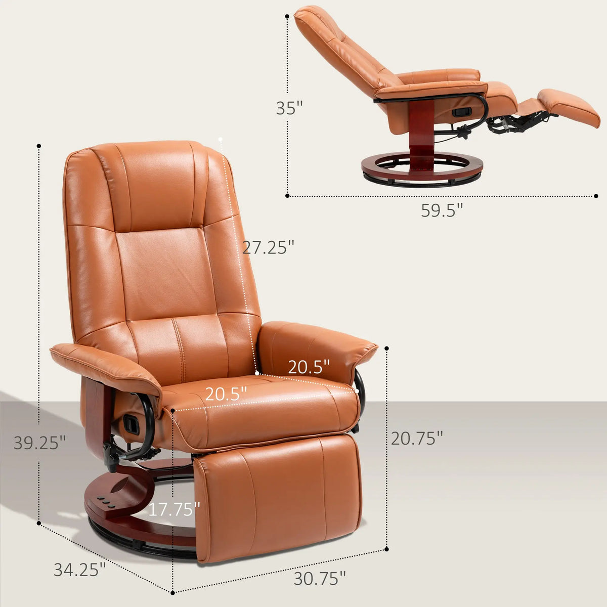 luxurious reading chair with swivel base