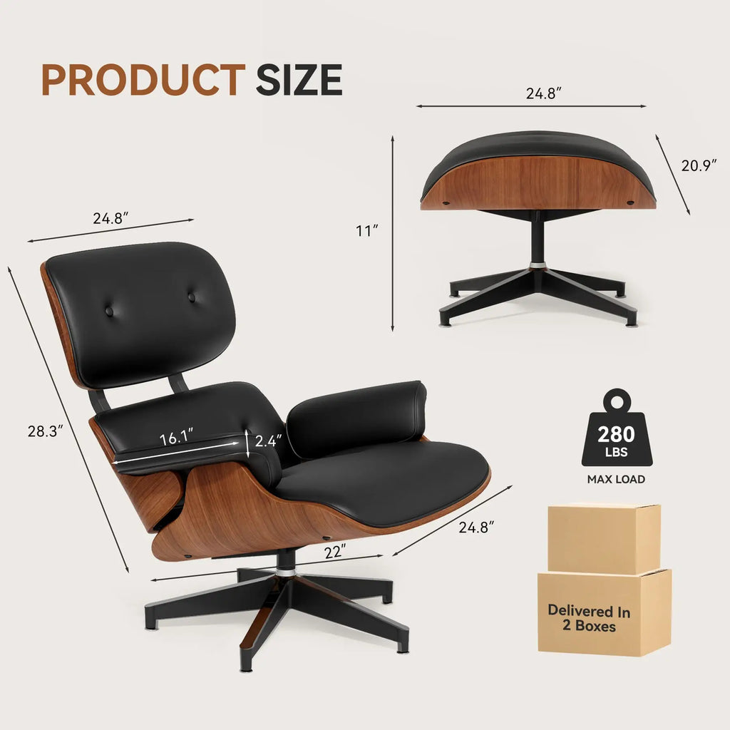 modern leather chair perfect for reading and relaxing