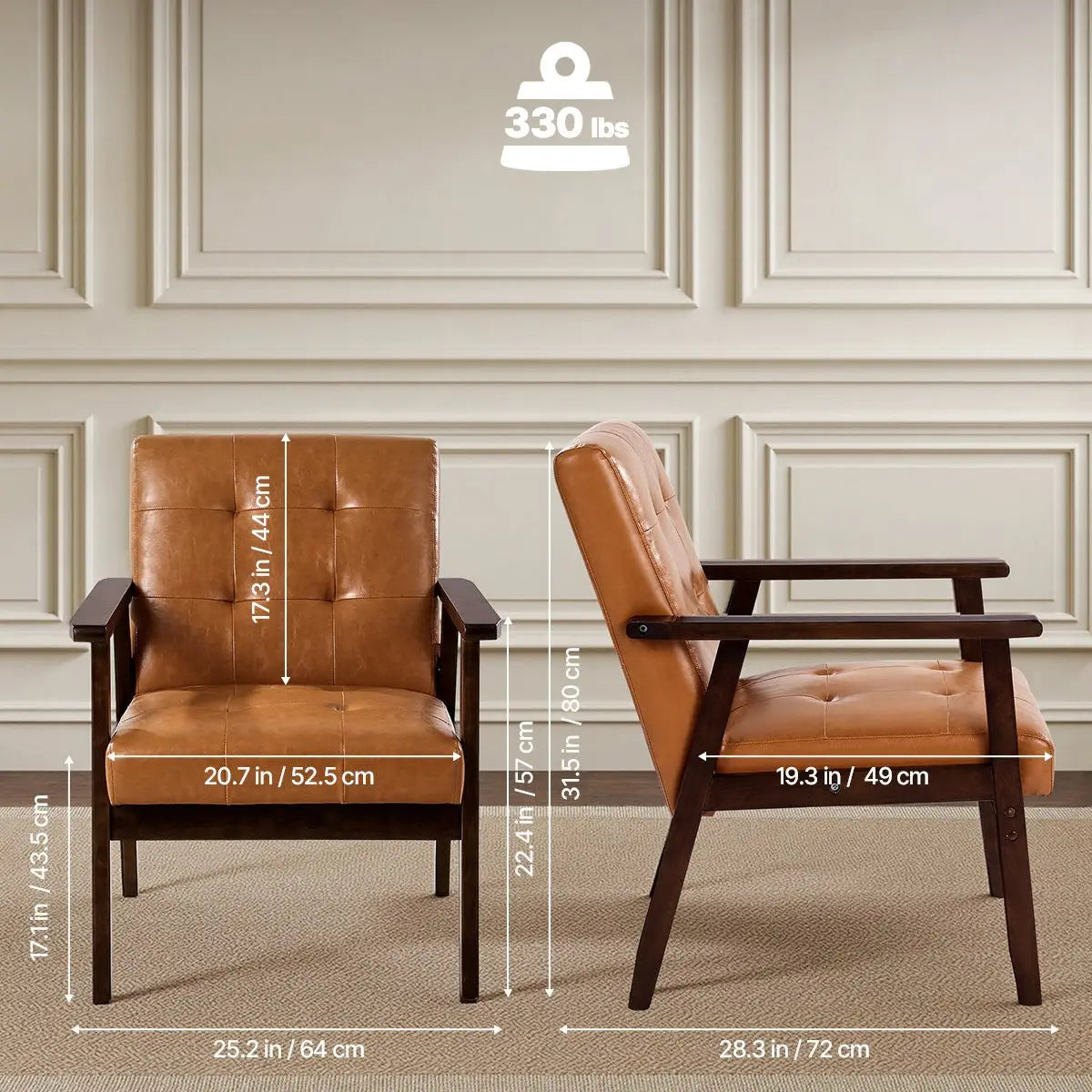 modern comfortable leather armchair