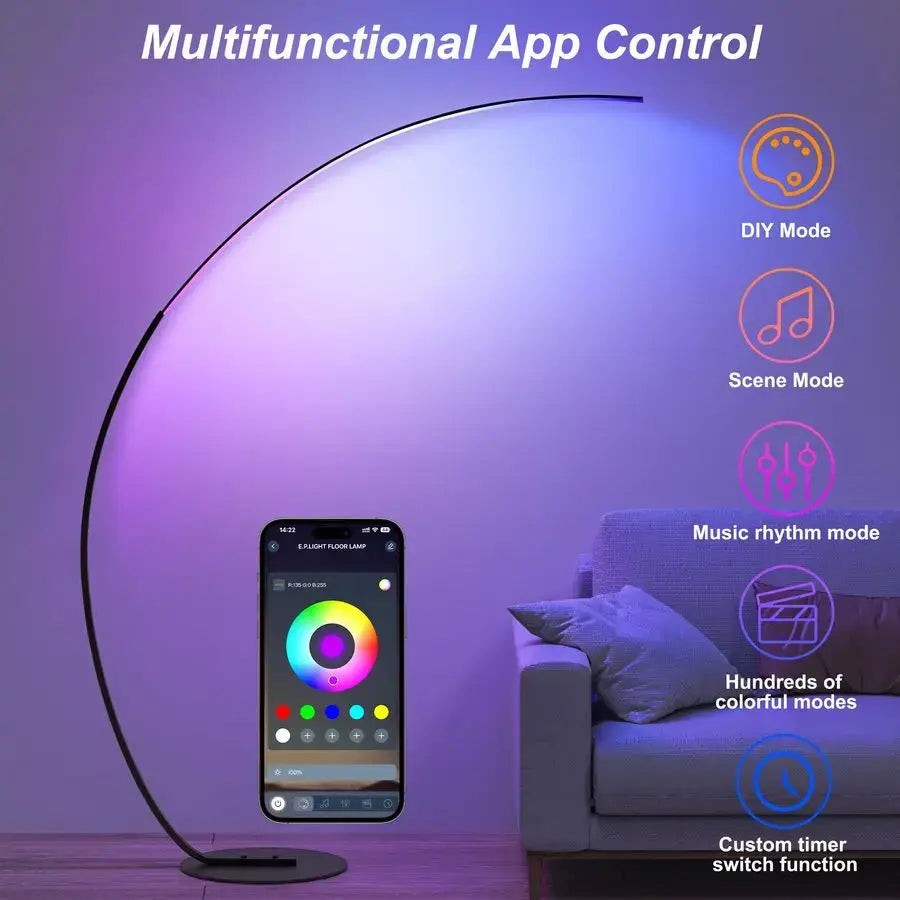 modern LED floor lamp for reading