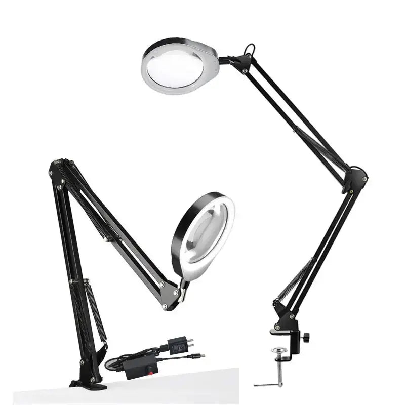 Led magnifying glass desk lamp