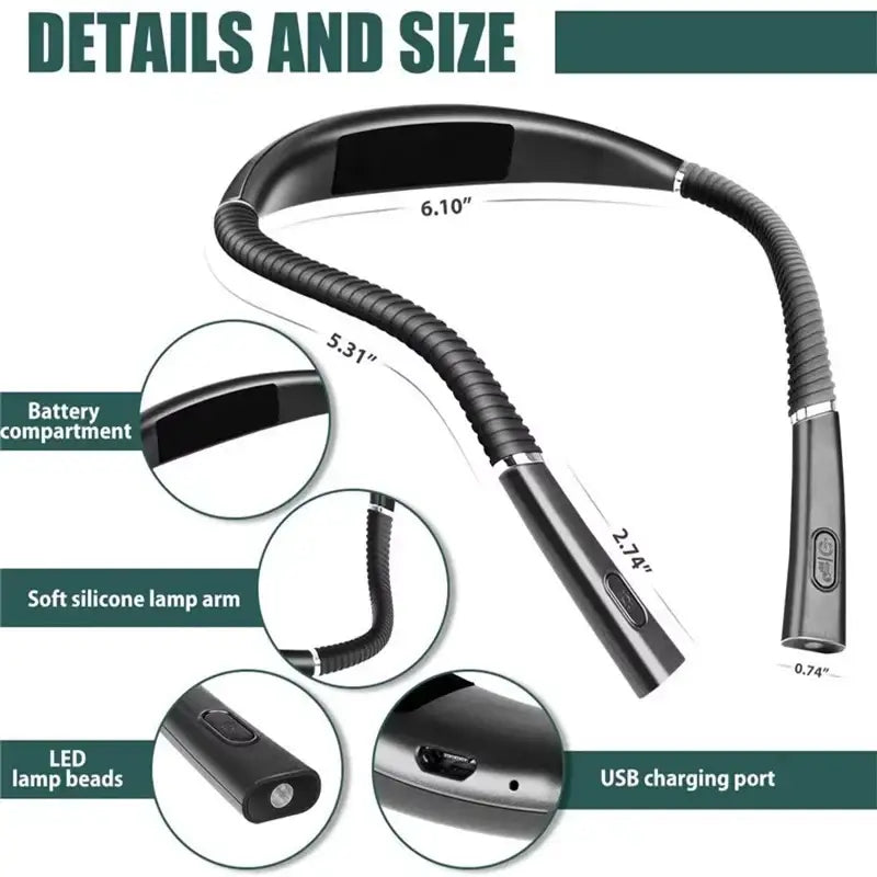 lightweight neck reading lamp
