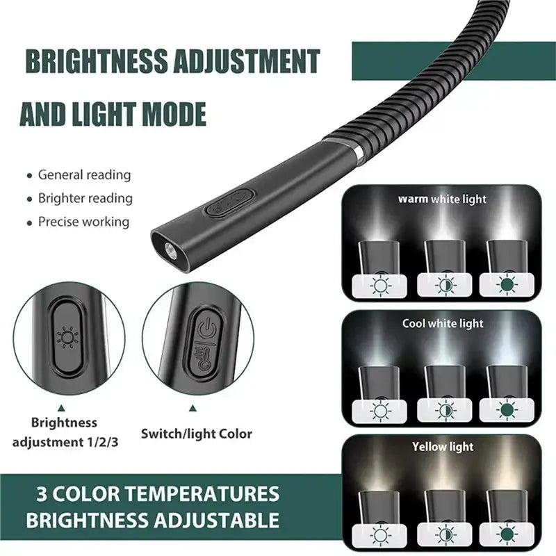 clip-on LED book reading light