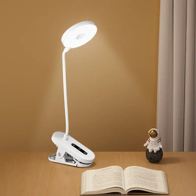LED lamp with clamp for reading