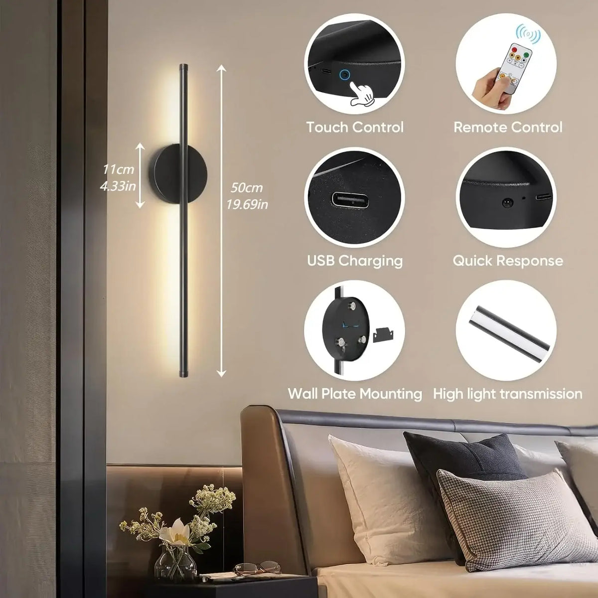modern wall mount reading lamp