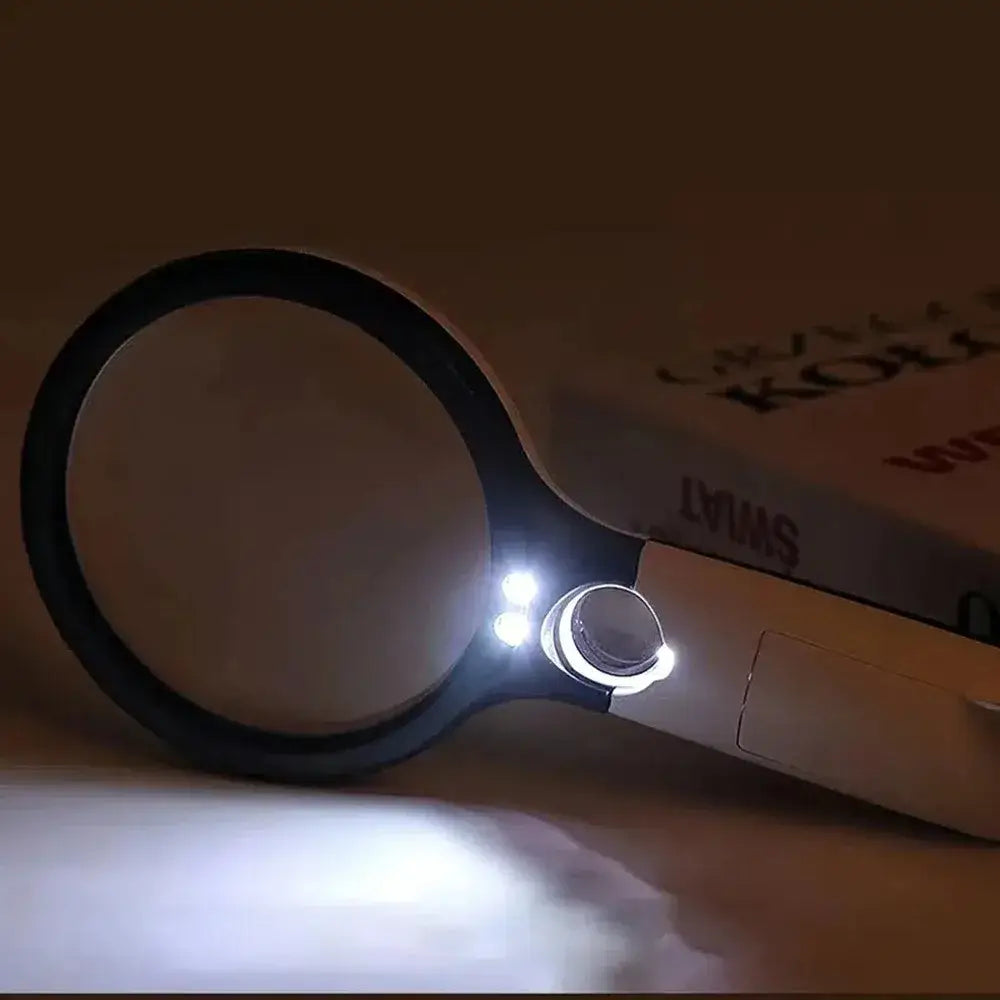 lighted magnifying lens for books
