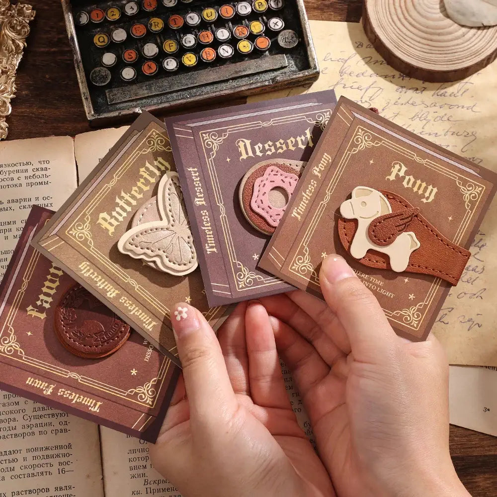 stylish magnetic leather bookmark