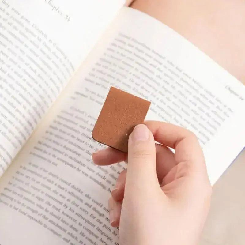 handcrafted magnetic leather page markers