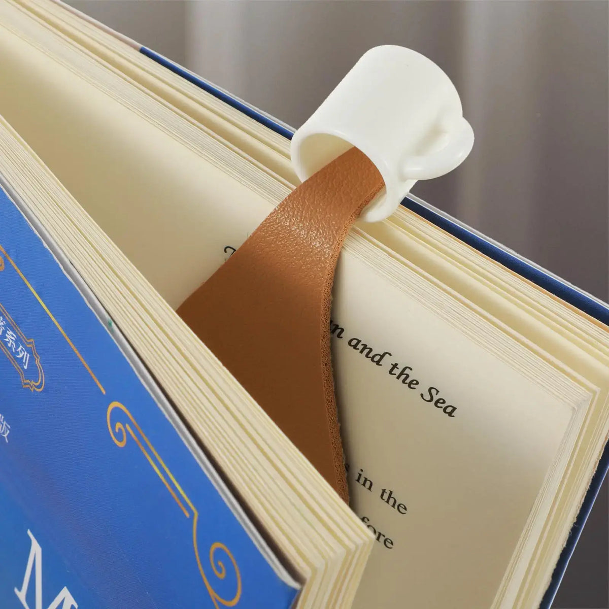 magnetic leather bookmark for coffee lovers
