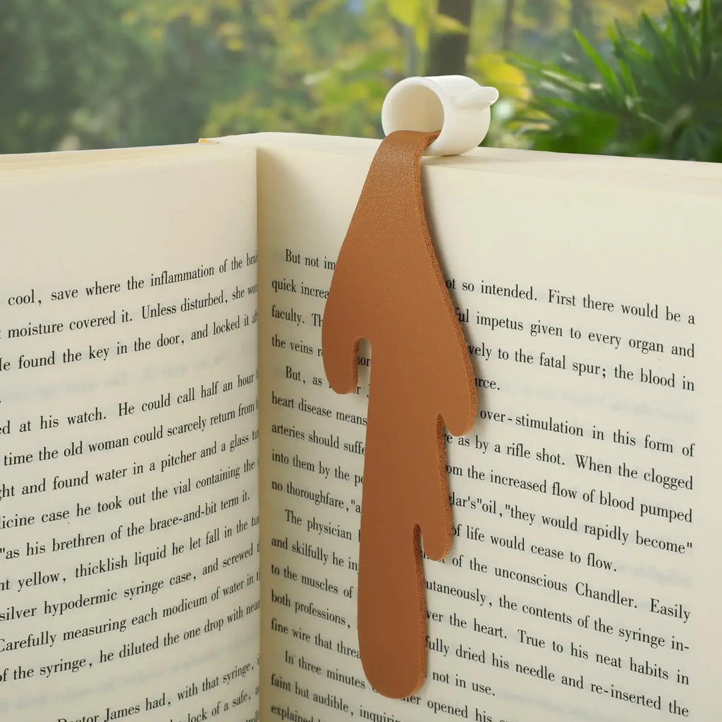 customizable magnetic leather bookmark