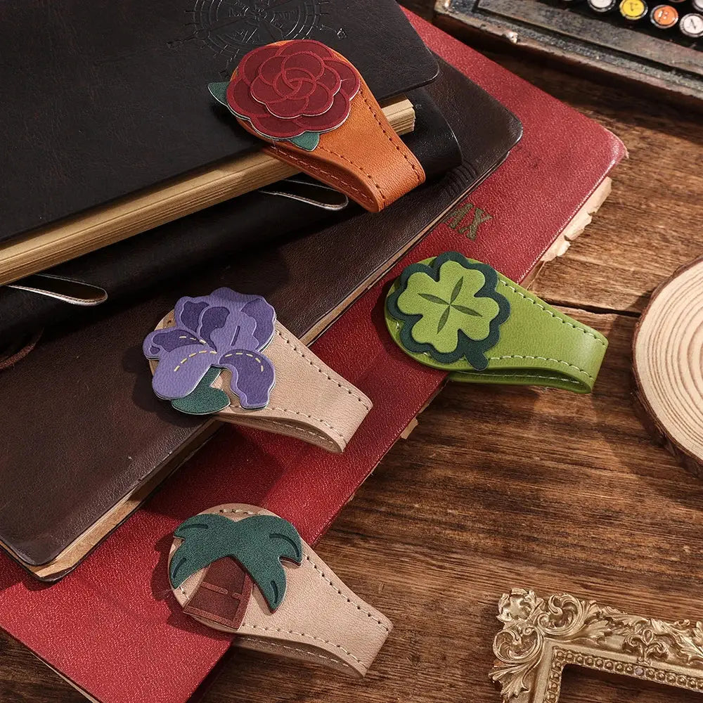 magnetic bookmark featuring flower design