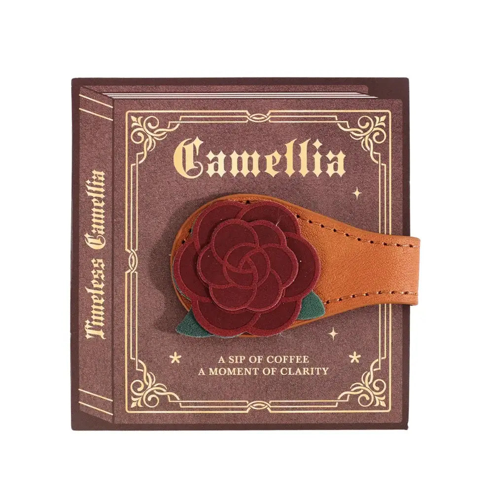 stylish leather bookmark with magnetic hold