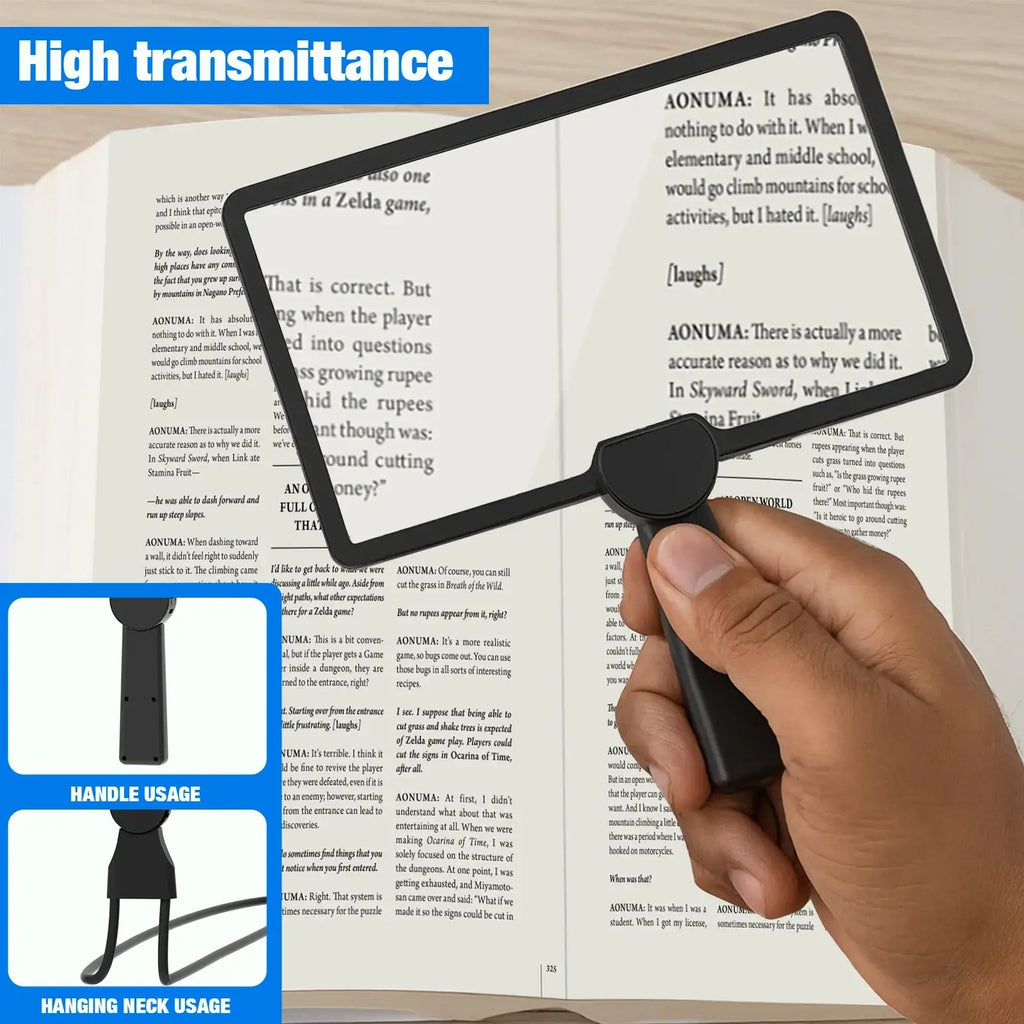 magnifying glass pendant for hands free use