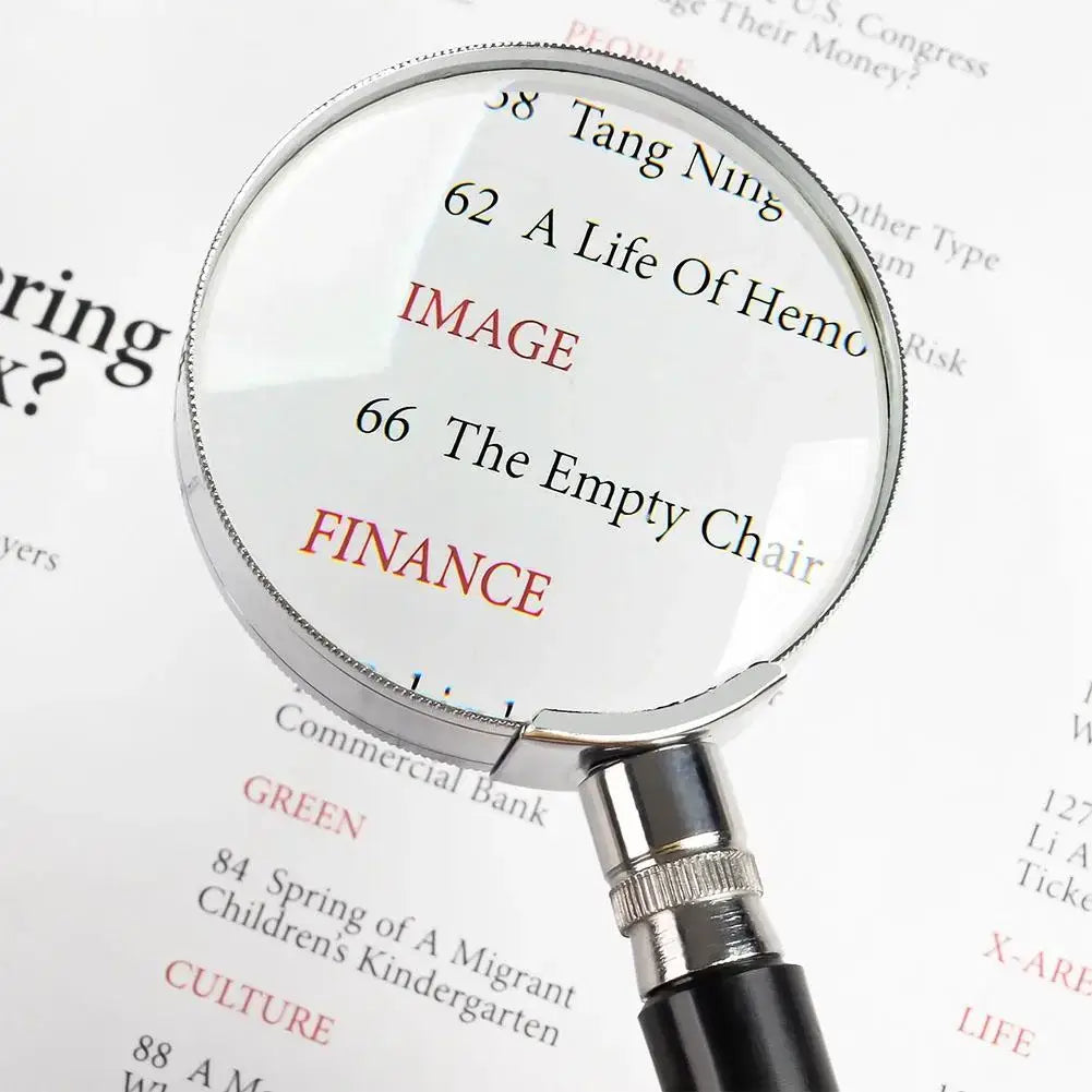 magnifying glass for reading fine text
