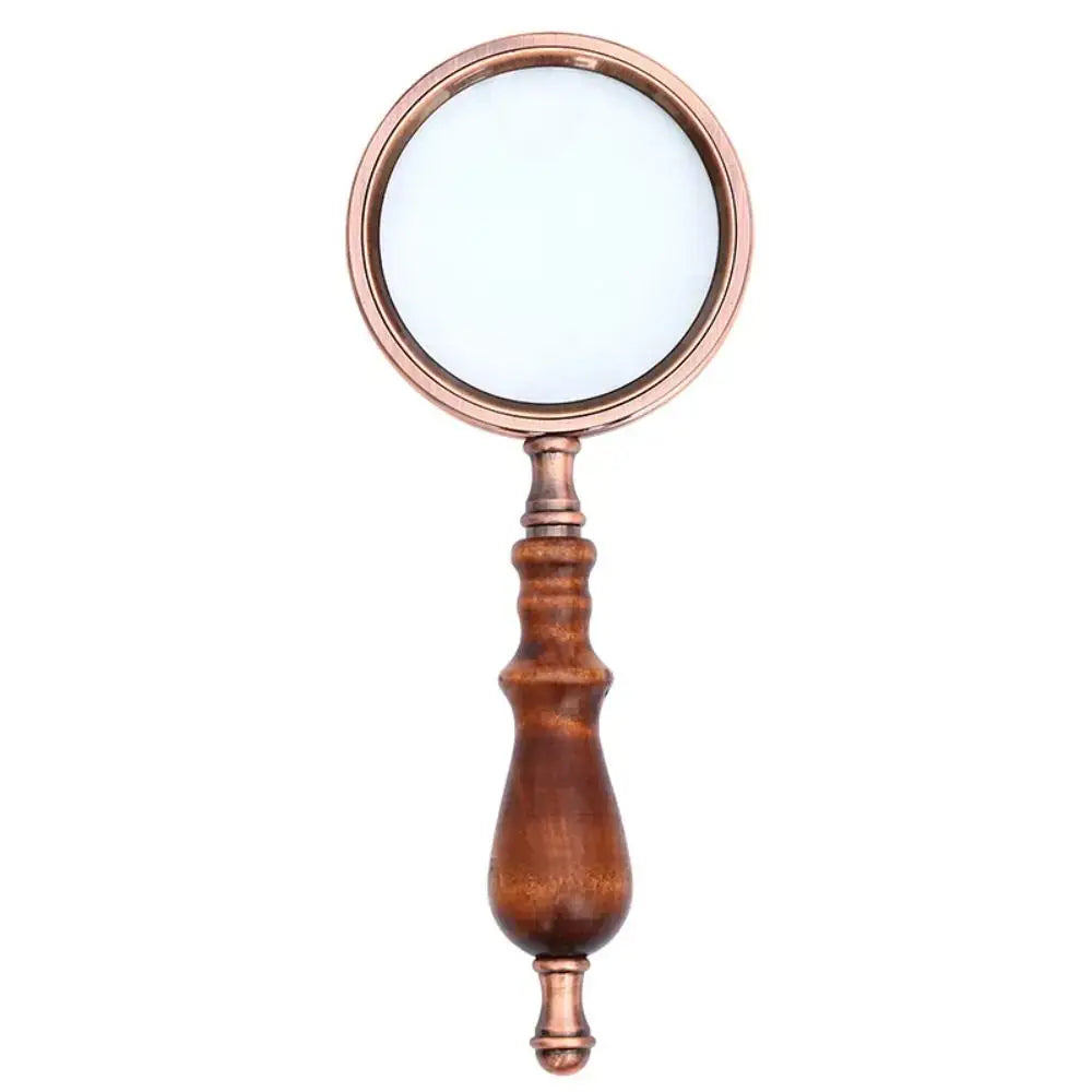 Magnifying glass with wooden handle