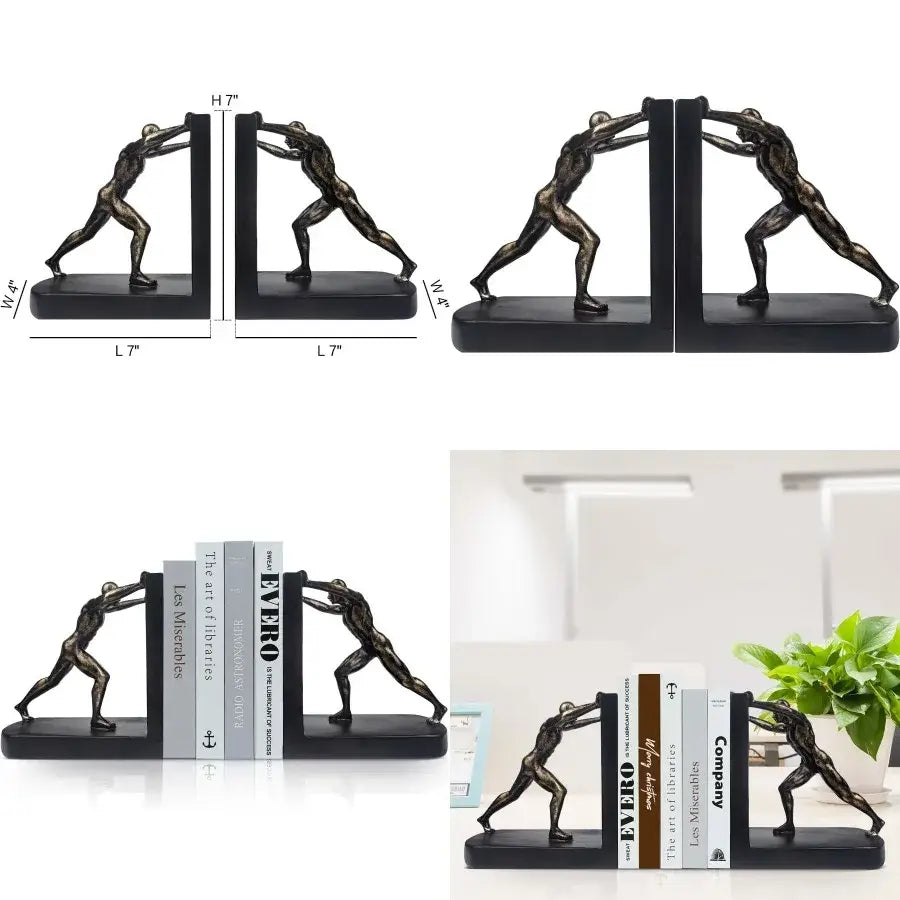 modern man themed bookend accessory