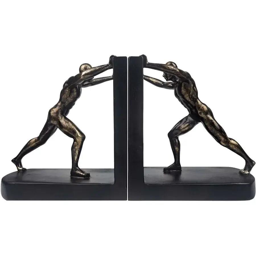 stylish bookends in the shape of a man