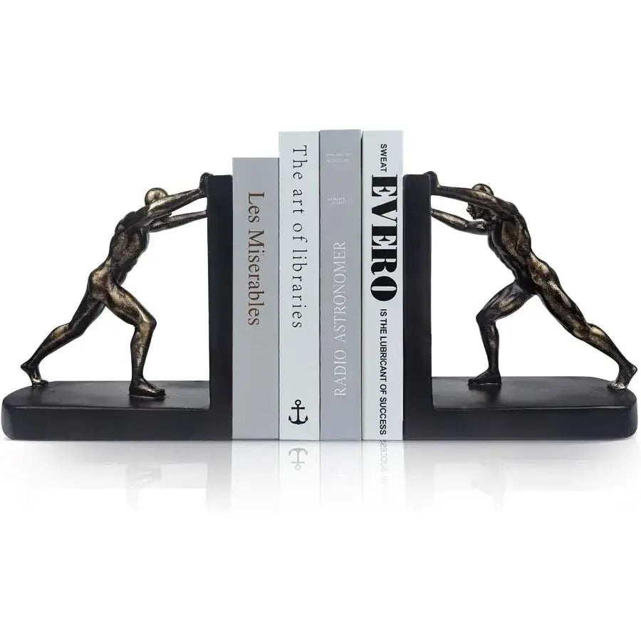 Man decorative bookends