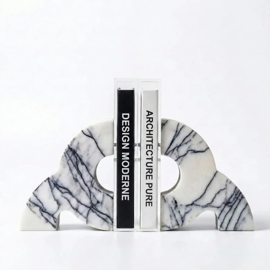 Marble slabs bookend