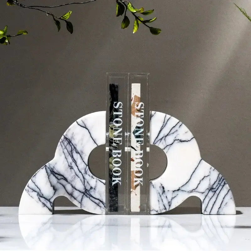 decorative marble bookends