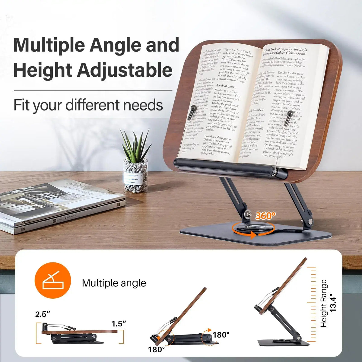 book display stand made of metal