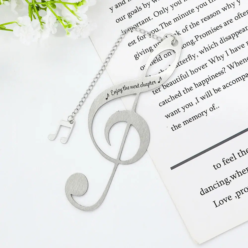 charms adorned metal book marker