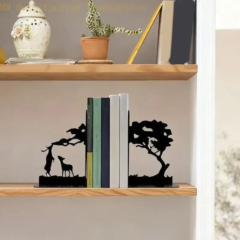decorative metal books stand for shelves