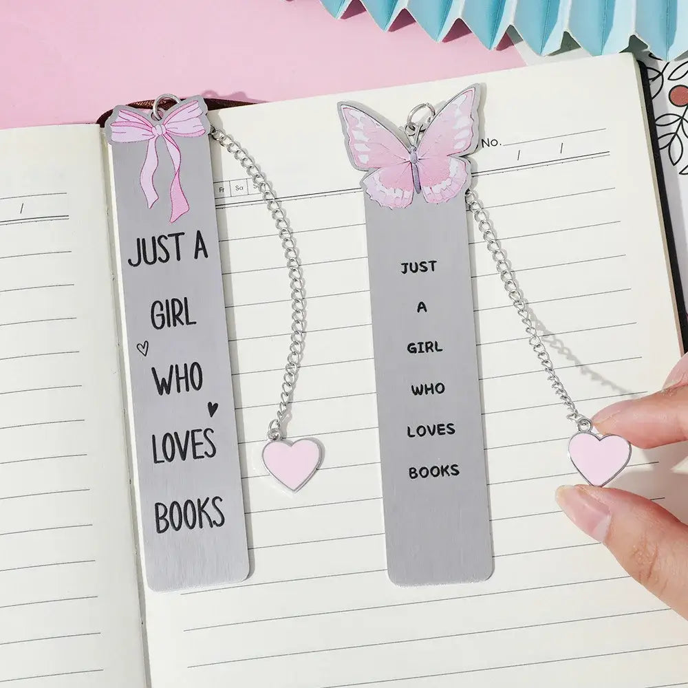 stylish metallic bookmark in butterfly design