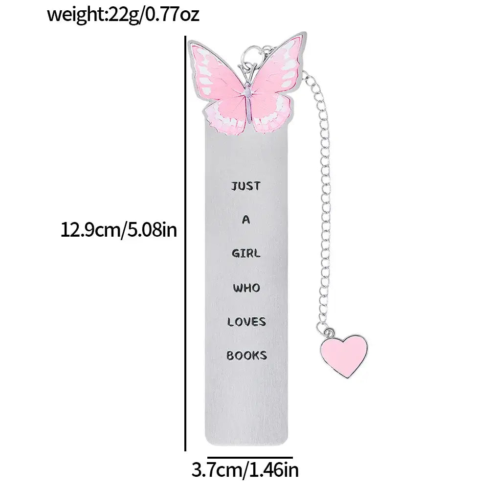 metal butterfly shaped reading bookmark