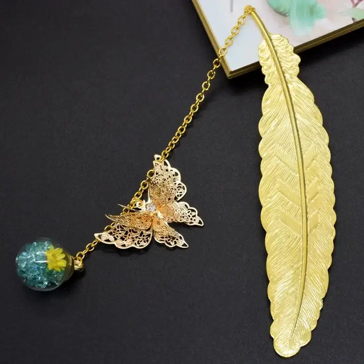 unique butterfly shaped metal bookmarks