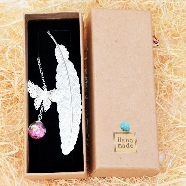 stylish metal bookmarks in butterfly shape