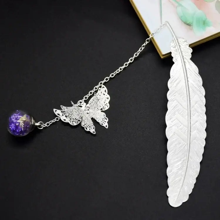 ornamental metal butterfly page markers