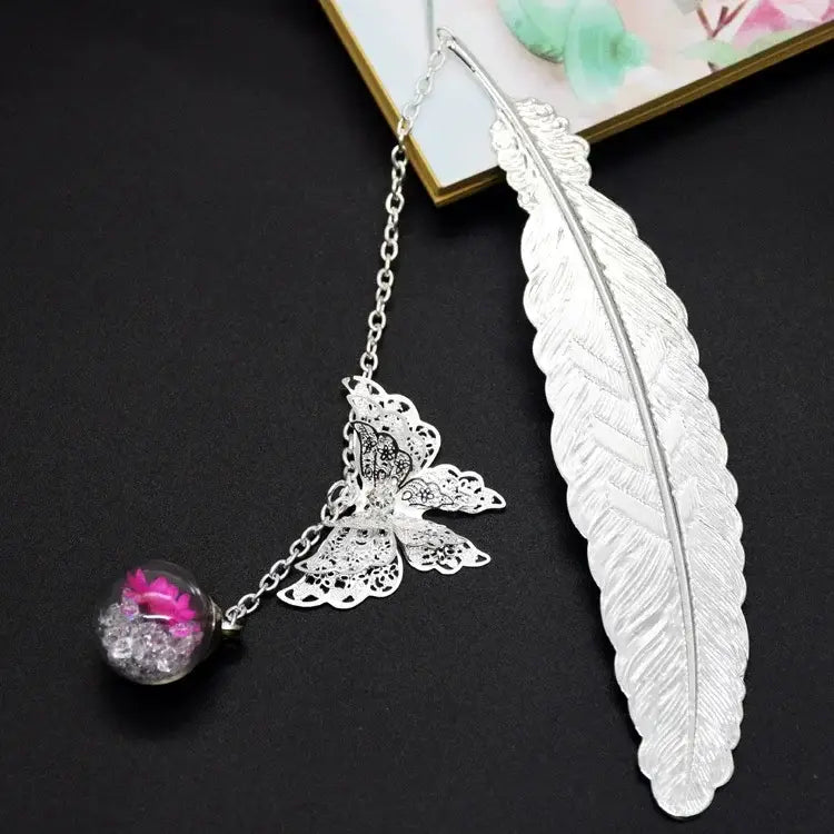 colorful butterfly themed metal bookmarks
