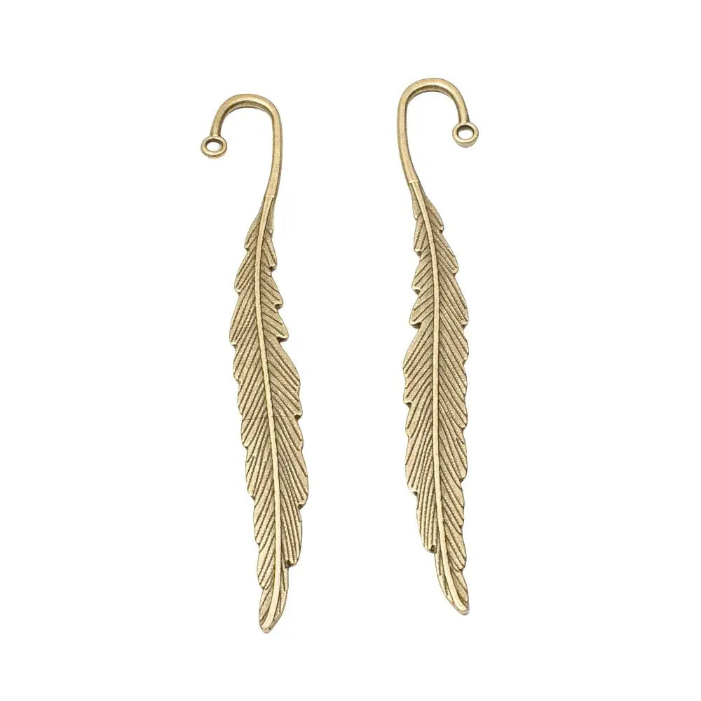 luxurious metal feather page marker