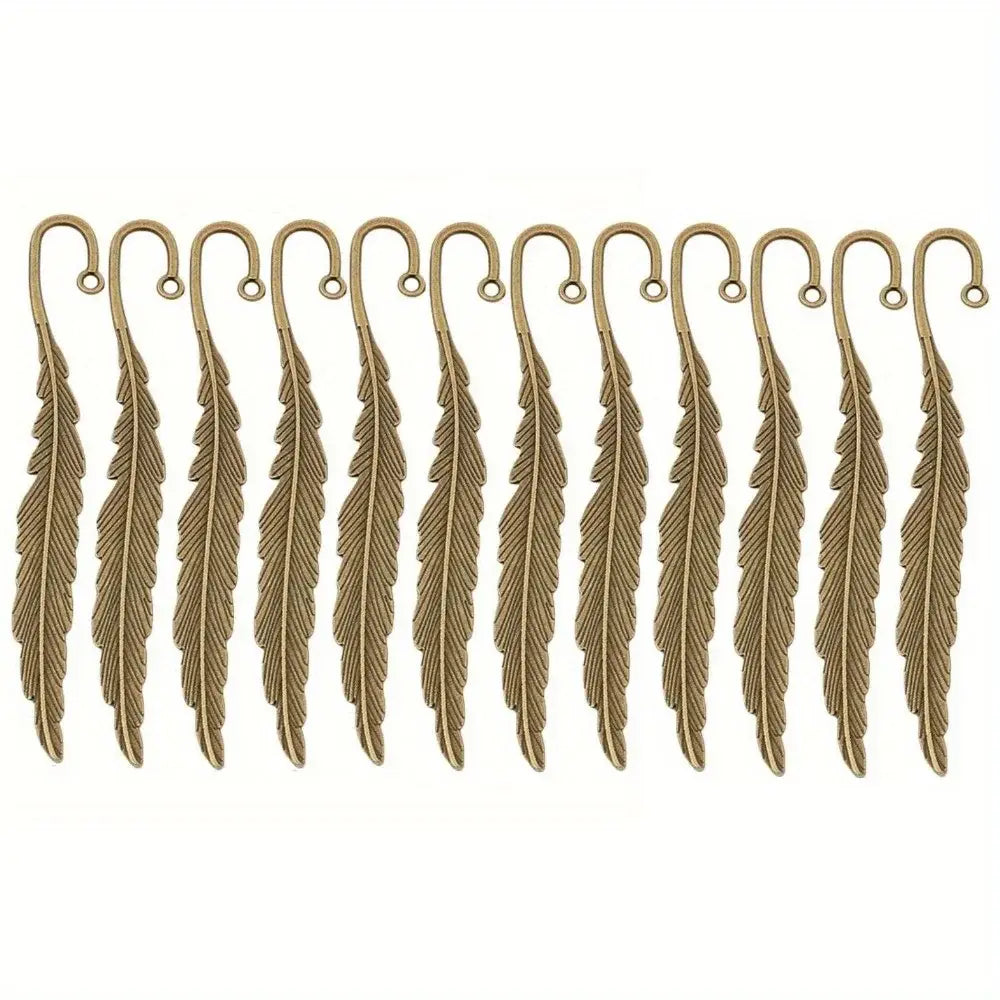 premium metal bookmark featuring feather design
